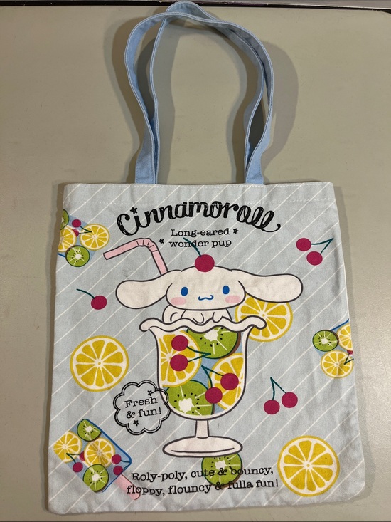 Handbags - Light Blue Handle Character Tote Bag